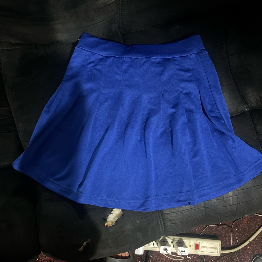 Elegant Royal Blue Skater Skirt
